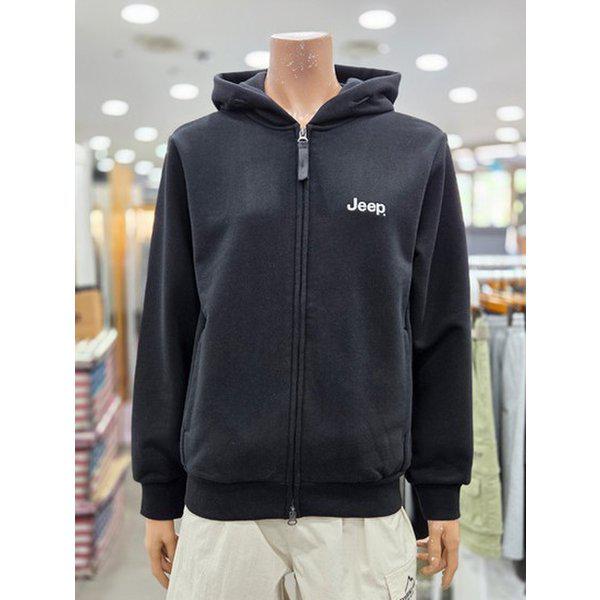 男女共用コンパスプリントフードジップアップ(JQ3TZU001_BK)_DG