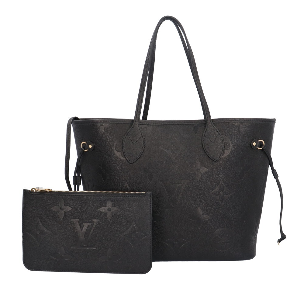 ルイヴィトン ネヴァーフルMM モノグラムアンプラント トートバッグ モノグラムアンプラント M45685 ブラック LOUIS VUITTON 中古 美品