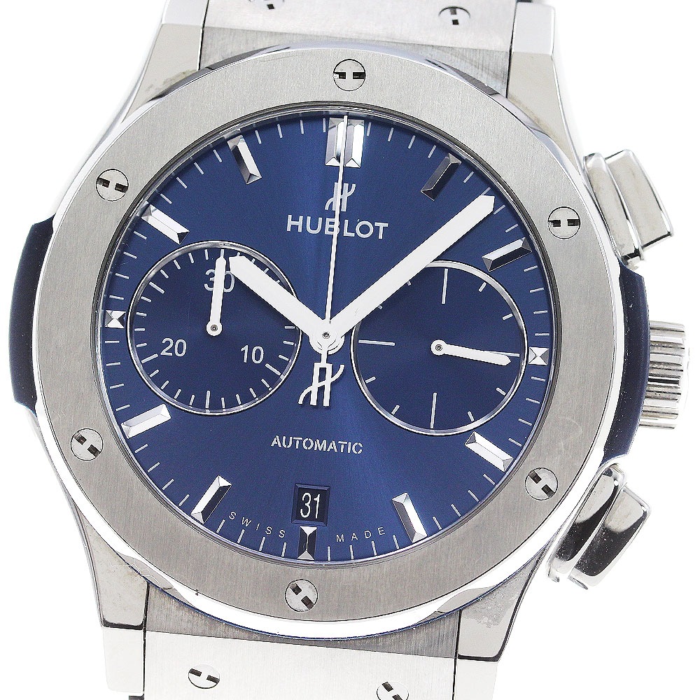 ウブロ HUBLOT 521.NX.7170.LR クラシックフュージョン チタニウム クロノグラフ 自動巻き メンズ 保証書付き_863555【中古】