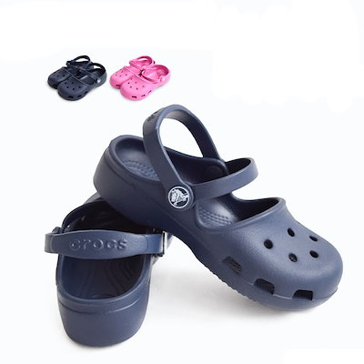 極美品✨crocs クロックス カリン ストラップ カリン ネイビー W8 廃盤 極美品✨crocs クロックス カリン ストラップ カリン ネイビー