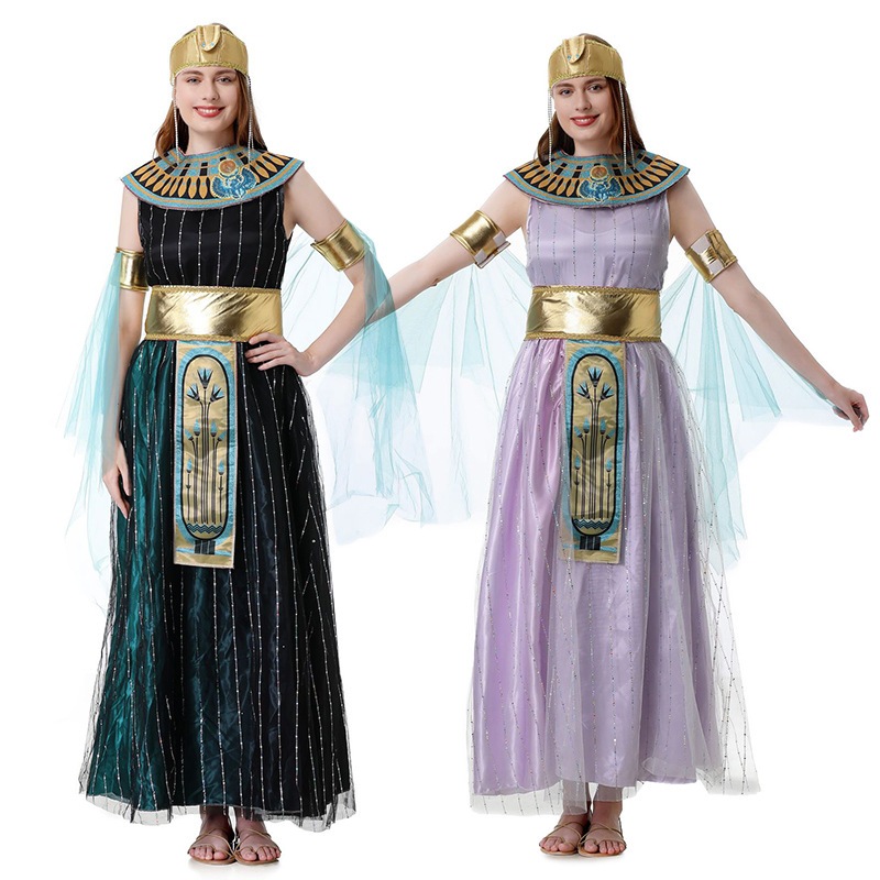 ハロウィン COS エジプト ギリシャ 女神 ワンピース ロングドレス クレオパトラ レトロ 発表会衣装
