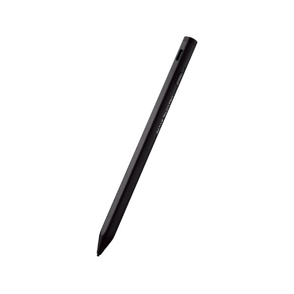 P-TPACST03BK ブラック タッチペン スタイラスペン 充電式 USB Type-C 充電 磁気吸着 極細 樹脂 D型 ペン先交換可 メーカー直送