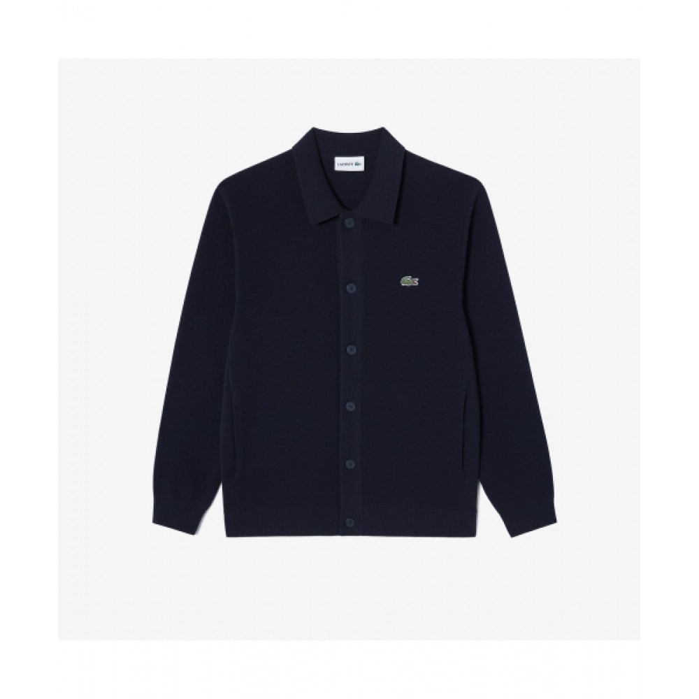 LACOSTE メンズトラッカーカーディガン [ダークネイビー]