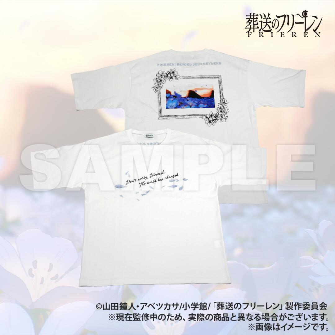 【新品/公式】 葬送のフリーレン AMICIS 蒼月草Tシャツ White Mサイズ 公式グッズ 公式ライセンス colleize コレイズ アニメ キャラクター グッズ