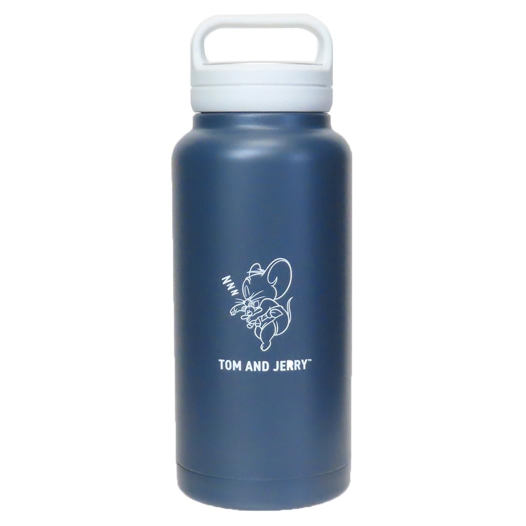 トムとジェリー 保温保冷水筒 スクリューハンドル付きマグボトル 1000ml おひるね