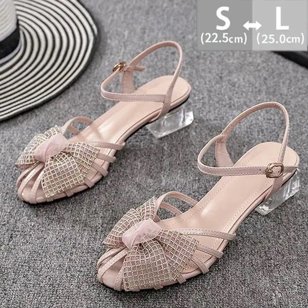 【今季トレンド】22.5-25.0cm サンダル リボン レディース ストラップ ピンクヒール5.5cm ストラップサンダル アンクルストラップ 太ヒール ローヒール おしゃれ 痛くない 歩きやすいz