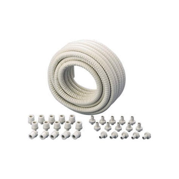 因幡電工 DSH-14S [エアコン用断熱ドレンホース&継手セット ソフトタイプ 保温材付 14.526.5mm径 20m]