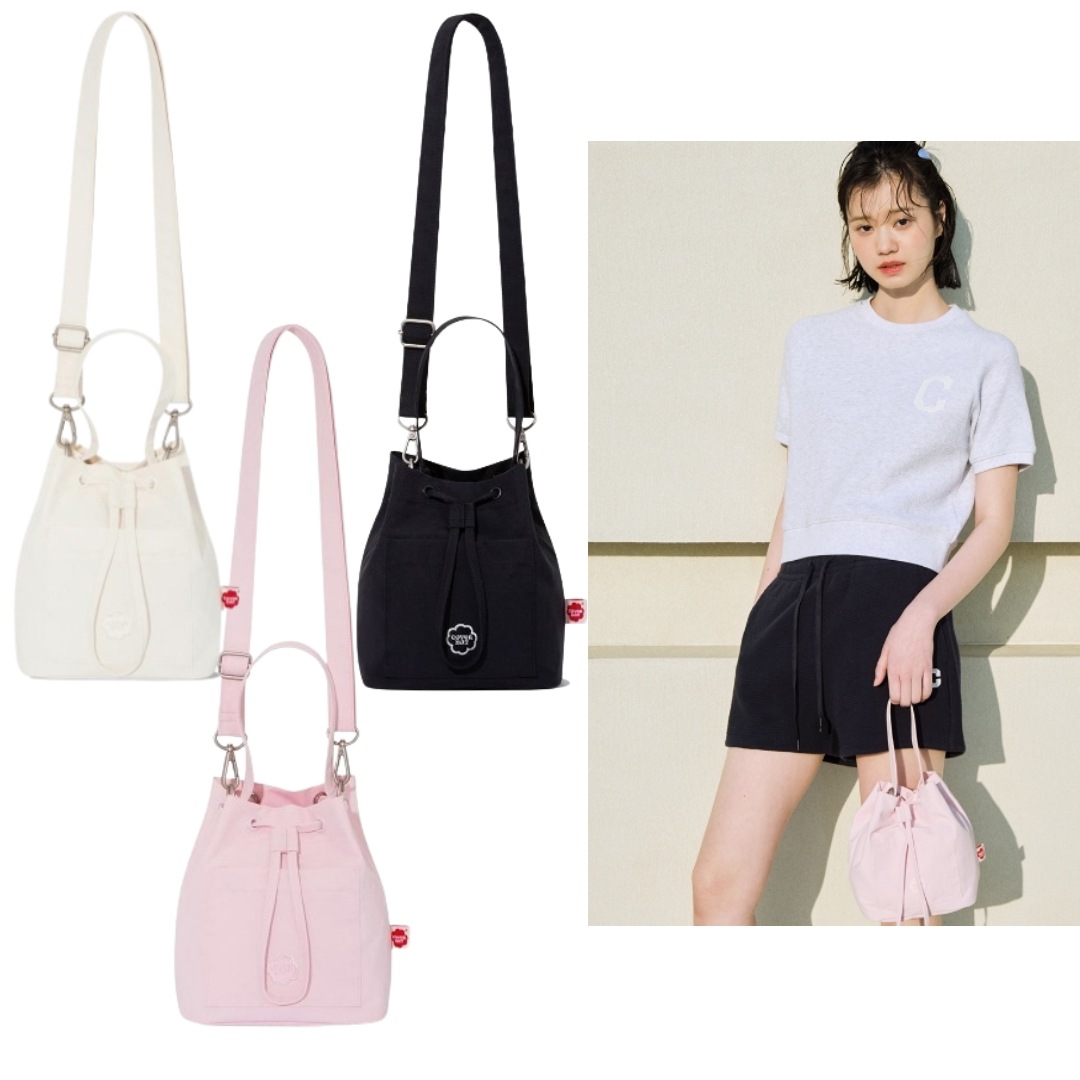 ハンドバッグ [COVERNAT] Clover Heart Fluffy Bucket Bag (2color) ハンドバッグ [COVERNAT] Clover Heart Fluffy Bucket Bag