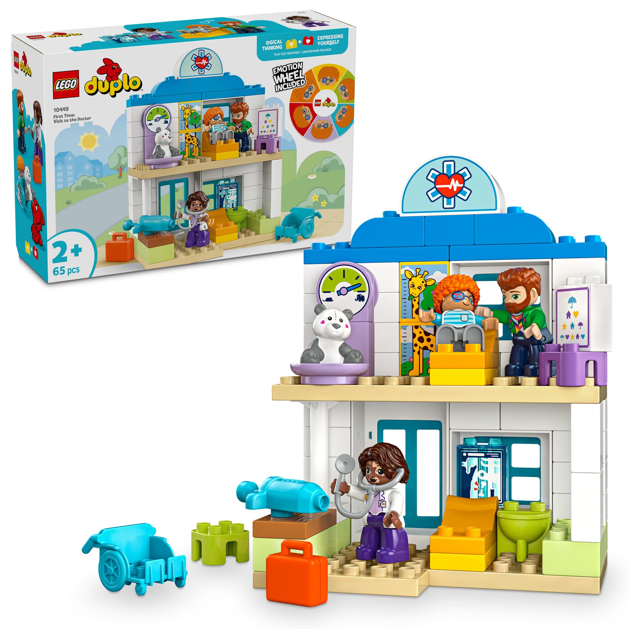 レゴ(LEGO) デュプロ デュプロのまち はじめてのおいしゃさん おもちゃ 玩具 誕生日 プレゼント ブロック 知育男の子 女の子 子供 1歳半 2歳 4歳 幼児 ごっこ遊び おままごと 10449