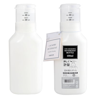 他サイト： レック(LEC) 押して計量 詰め替え 洗剤ボトル 600ml 2個セット ホワイトの商品画像