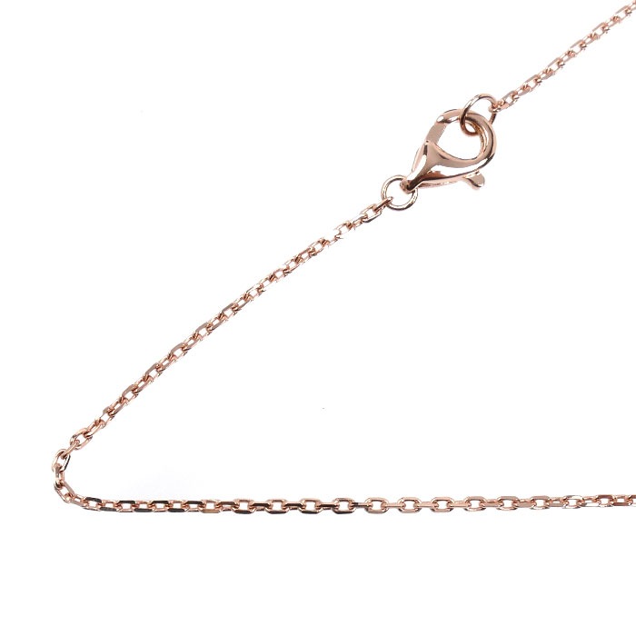 K18PG ピンクゴールド ネックレス 小豆 2.1g 45cm レディース 中古