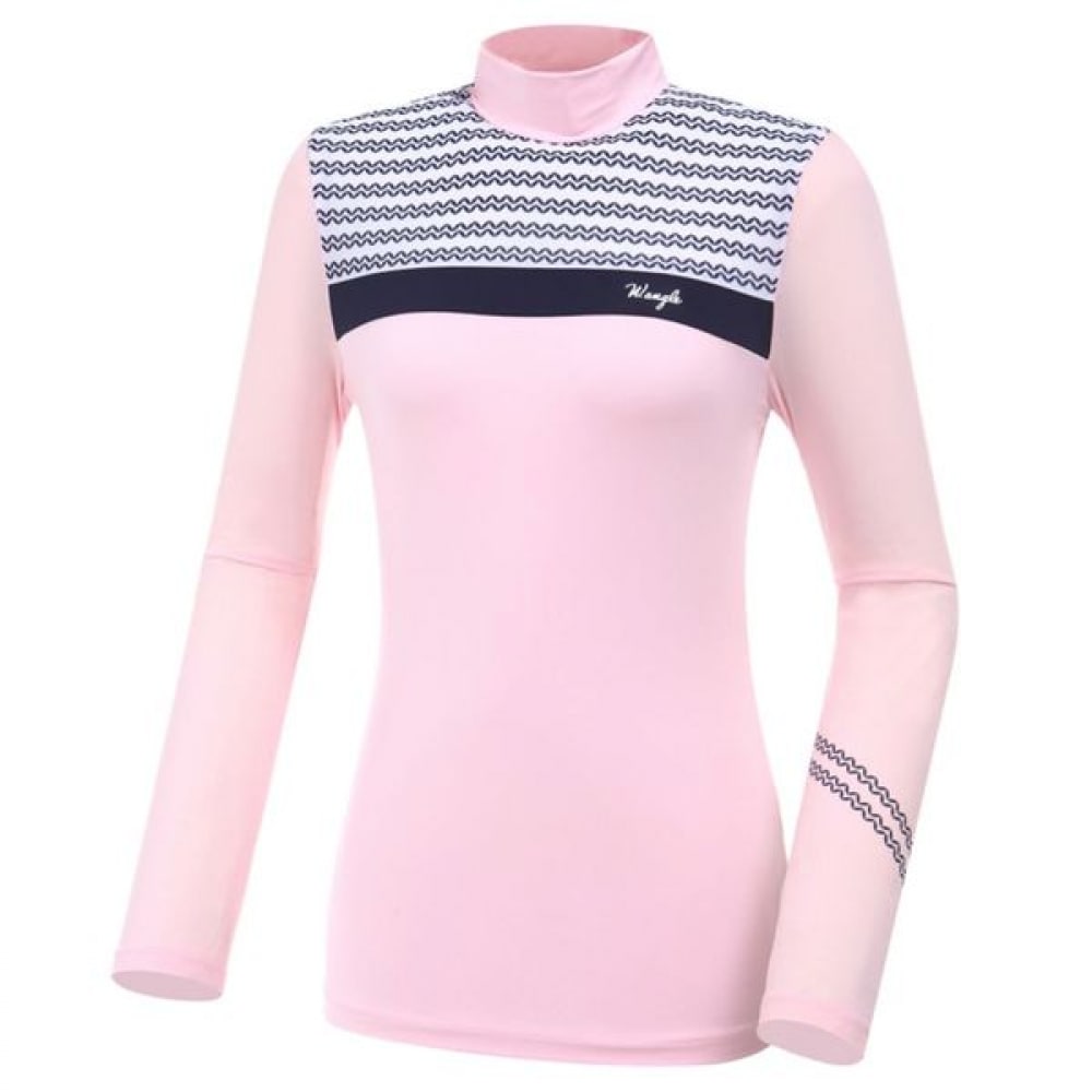 [ワイドアングル] レディースパターンスプリットロングスリーブTシャツ W.ICE L_WWM20236P1