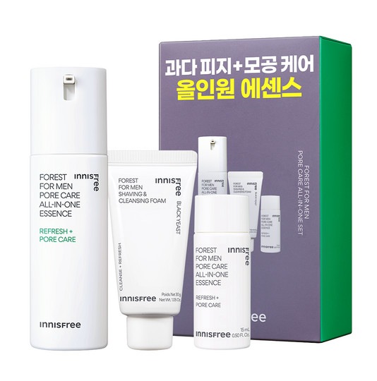 フォレストフォアオールインワンエッセンス100ml 15mlシェービングクレンジングフォーム30gセット