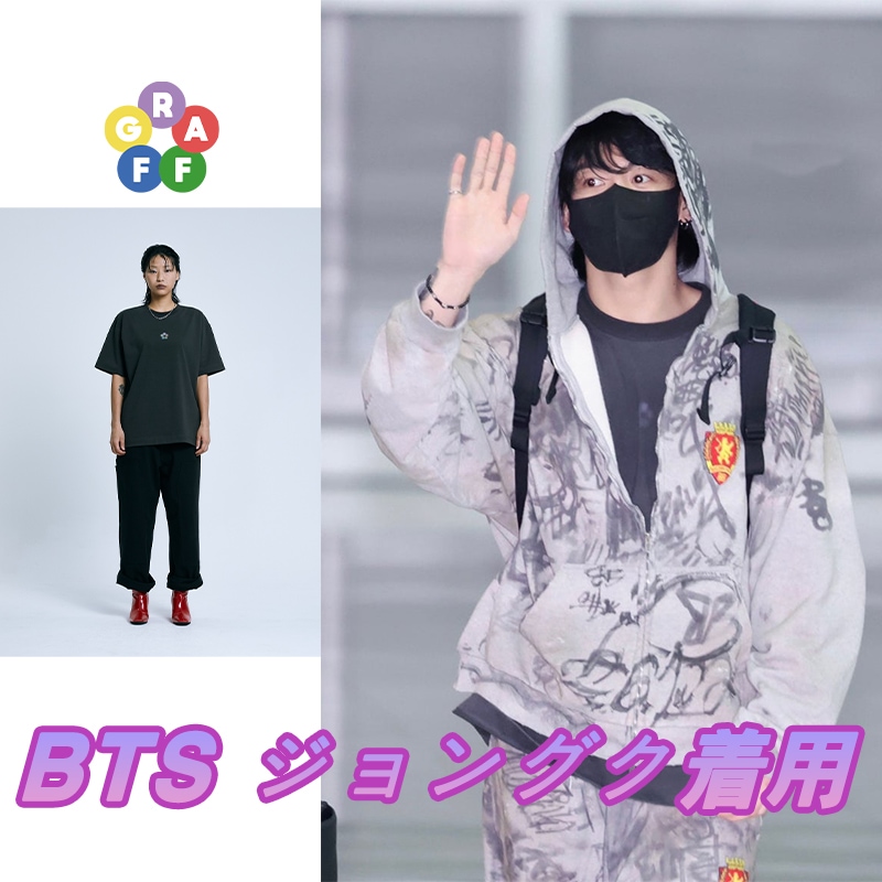 [GRAFFITIONMIND] ジョングク着用 FLOWER BALL SHORT SLEEVE T-SHIRT Tシャツ
