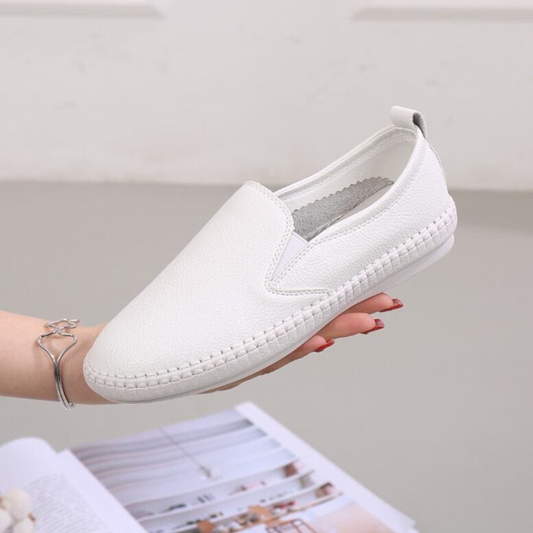 2color レディース フラットシューズ サイドゴアスニーカー ステッチ スニーカー