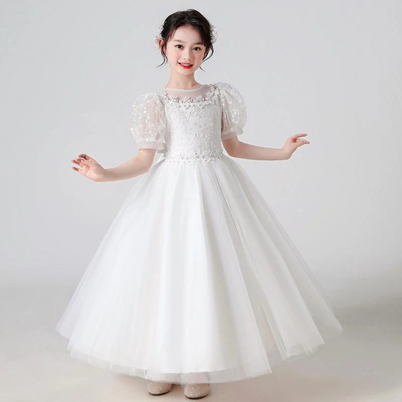発表会ドレス子ドレスピアノワンピース結婚式キッズドレスコンクlールフォーマルロングフラワーガールフォーマル170cm