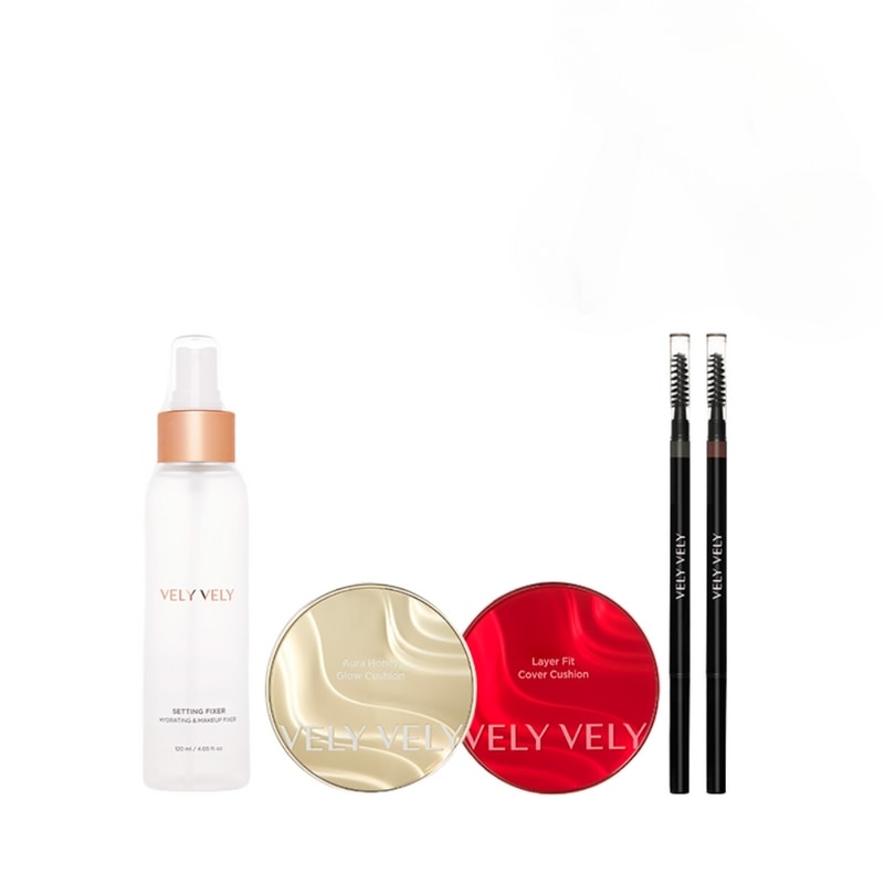 ブリブリ着付メイク3種セット[密着ピクサー+クッション2種タック1 (SPF50+PA++++/SPF50+PA+++)+アイブローペンシル2種1宅+(贈呈)ショッピングバッグ]