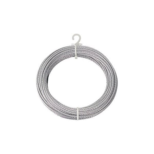 （まとめ）メッキ付ワイヤロープ 3mmx30m CWM-3S30 1巻 [x5セット]