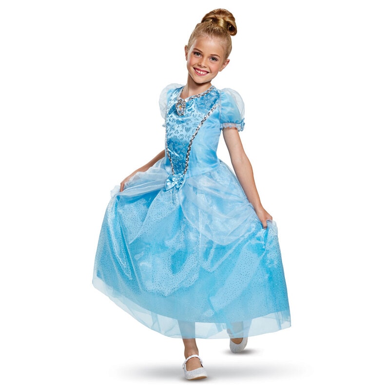 コスプレ 仮装 シンデレラ デラックス 子供用 M 【 コスプレ 衣装 ハロウィン 仮装 コスチューム 子供 アニメ キッズ ディズニープリンセス グッズ ドレス シンデレラ 子ども用 女の子 おとぎ