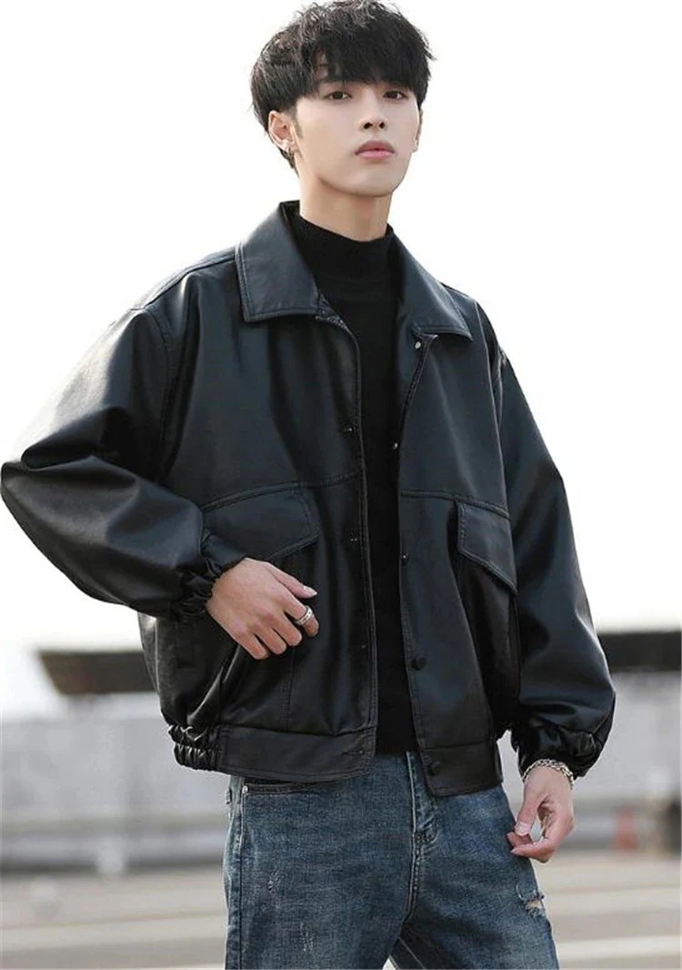 メガ割 雑志で绍介されました韓国ファッション 韓国語版 大きいサイズ コート トレンド トレンド ゆったりする レザー 短いスタイル 学生 ジャケット