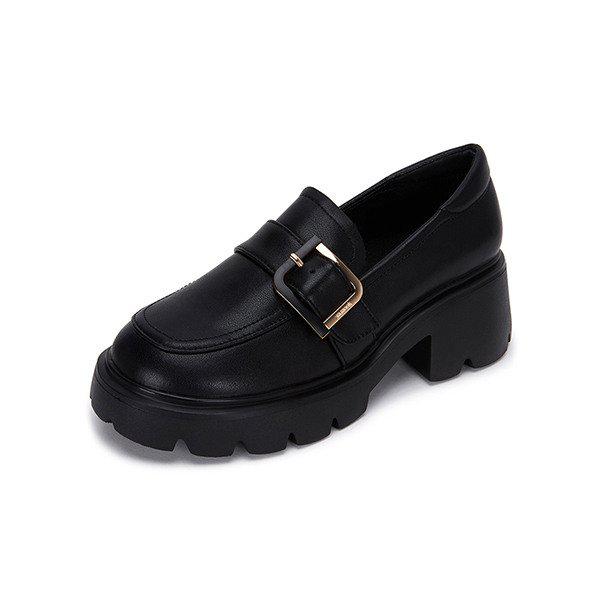 M. テリー牛革チャンキーローファー ブラック 516523208AA