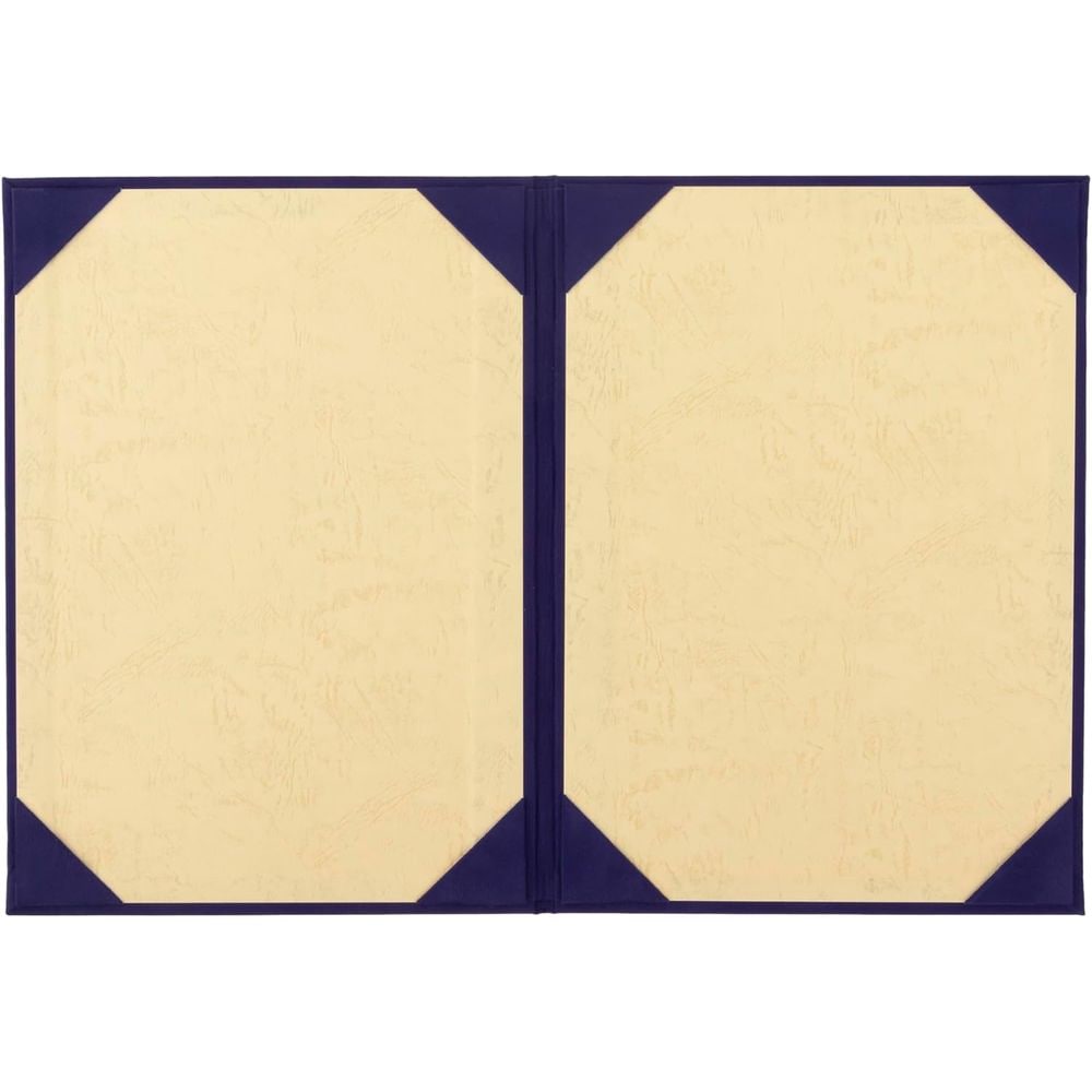 （まとめ買い）美濃商会 証書ファイル 植毛 スエード調 A4判二枚用 紺 8282-08 [x3]