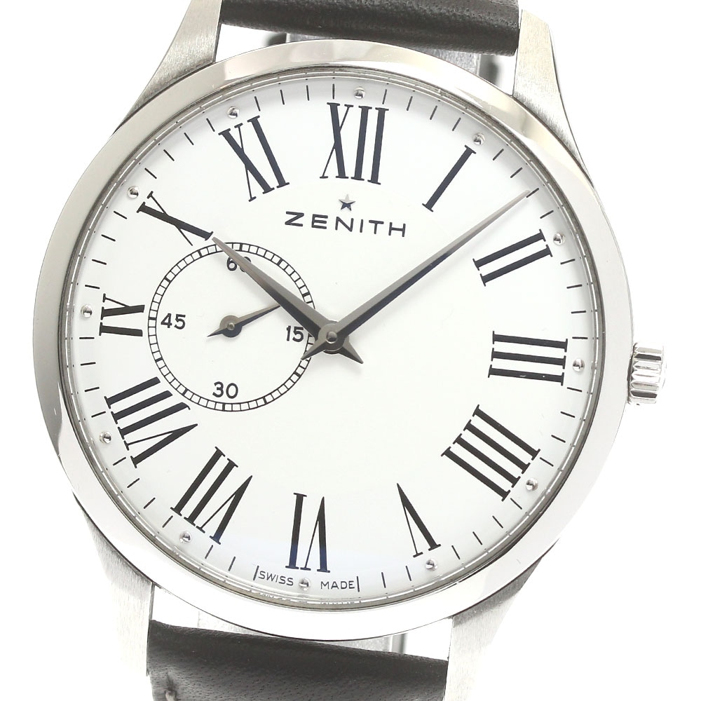 ゼニス ZENITH 03.2010.681/11.C493 エリート ウルトラシン スモールセコンド 自動巻き メンズ 箱・保証書付き_883519【中古】