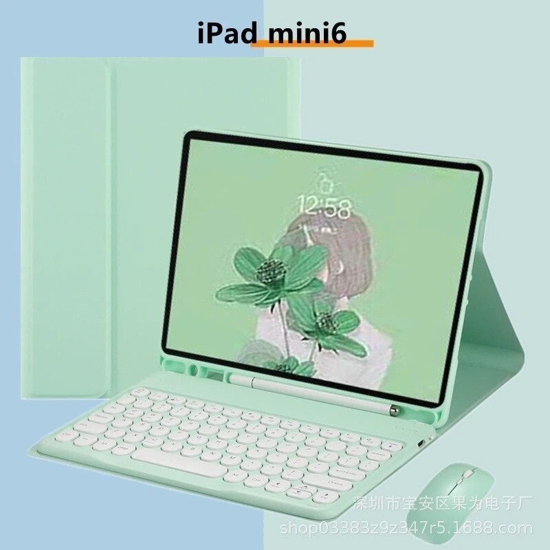 大人气2枚購入で 2oo円FF!11 iPadmini6タブレット用Bluetoothキーボードホルスター保護ケースミニ5ペン