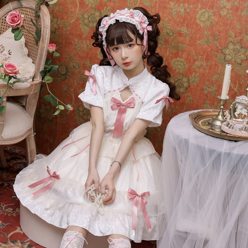 2024新品ロリータスカートロリータドレス 半袖OP フルス女の子 かわいいハロウィンコスチュームセクシーなロリータドレス少女コスプレロリィタ日常服ゴスロリワンピース人形師レディース