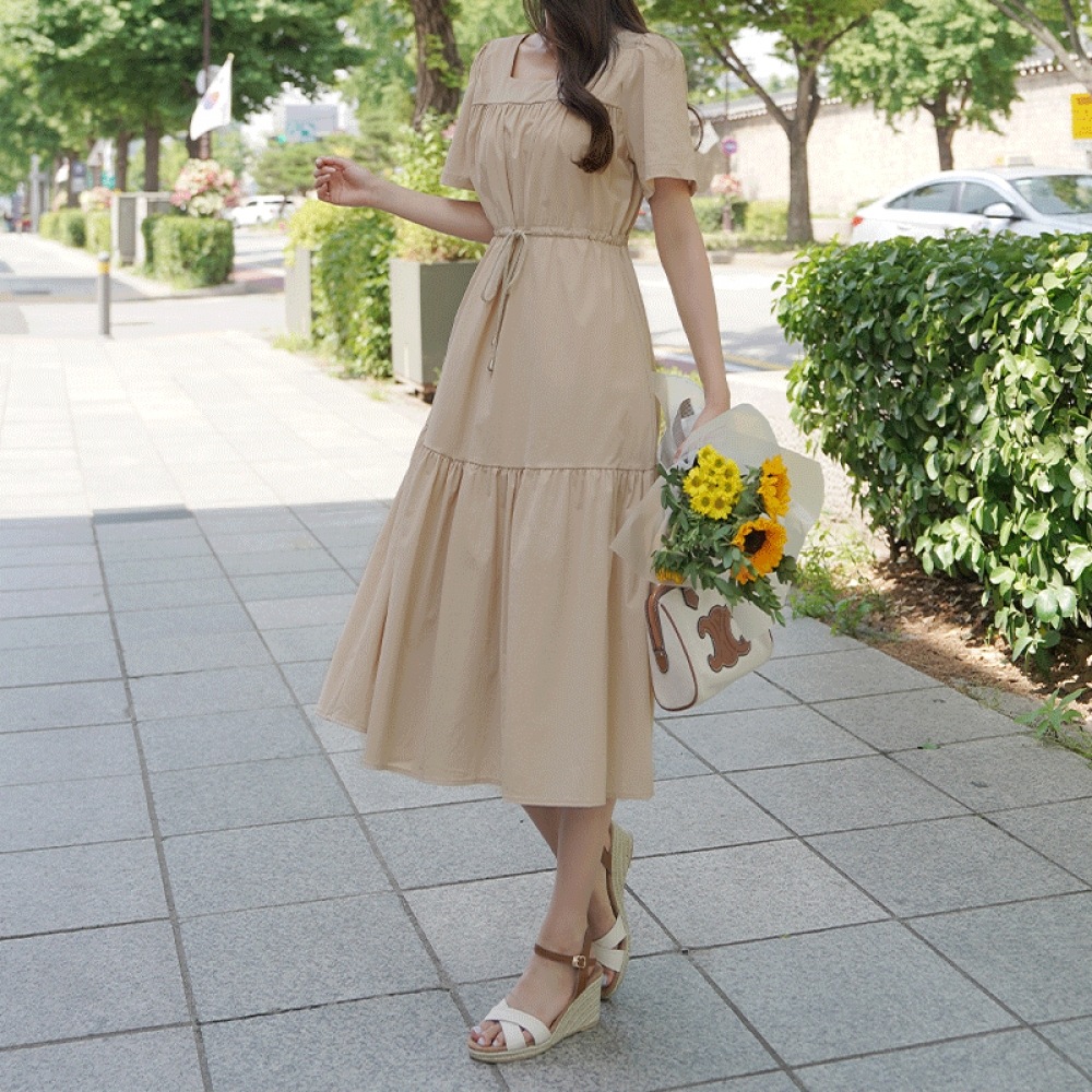 クリック＆ファニールーンストリングシャーリングドレス