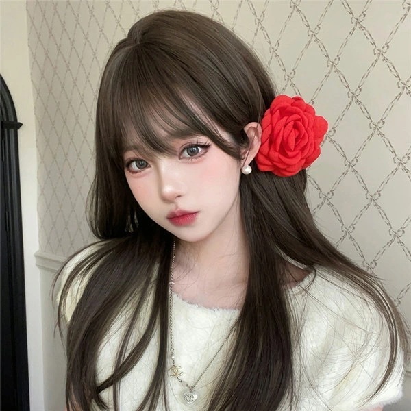 ウィッグ レディース フルウィッグ メッシュ ぱっつん前髪 前髪あり 可愛い かわいい 大人用 コスプレ ロリータ ゴスロリ コスチューム 原宿風 仮装 超自然 かつら wig Lolita 小顔 文