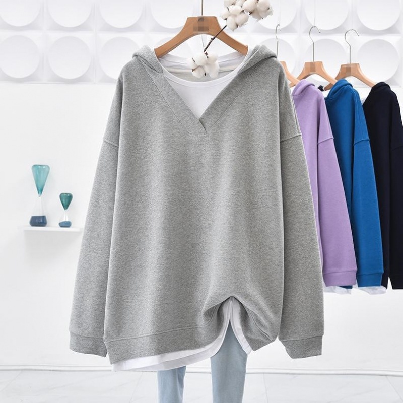 【手放せない!】 4色展开 M-3XL シンプル カジュアルフード付き 長袖 プルオーバー パーカー 5,180円