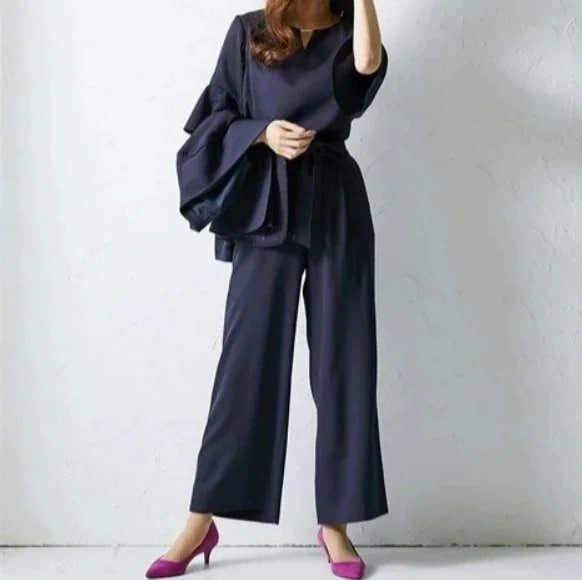 セット アップ 夏/小さめ/カジュアル/気質/作業服/ルーズ/ネクタイ/プロフェッショナルスーツ/ツーピースセット