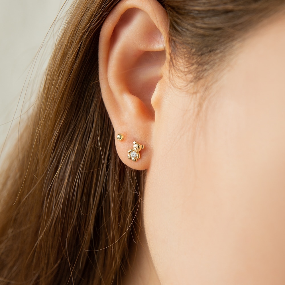 LUNNE 14K ベアストーンピアス 14K ゴールド #E03 15,035円