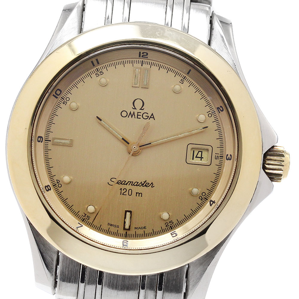 オメガ OMEGA 2411.10 シーマスター120 YGベゼル デイト クォーツ メンズ _956002【中古】