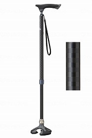 ケイ/ホスピア 愛杖 楽スマ スリーベース ブラック R-101