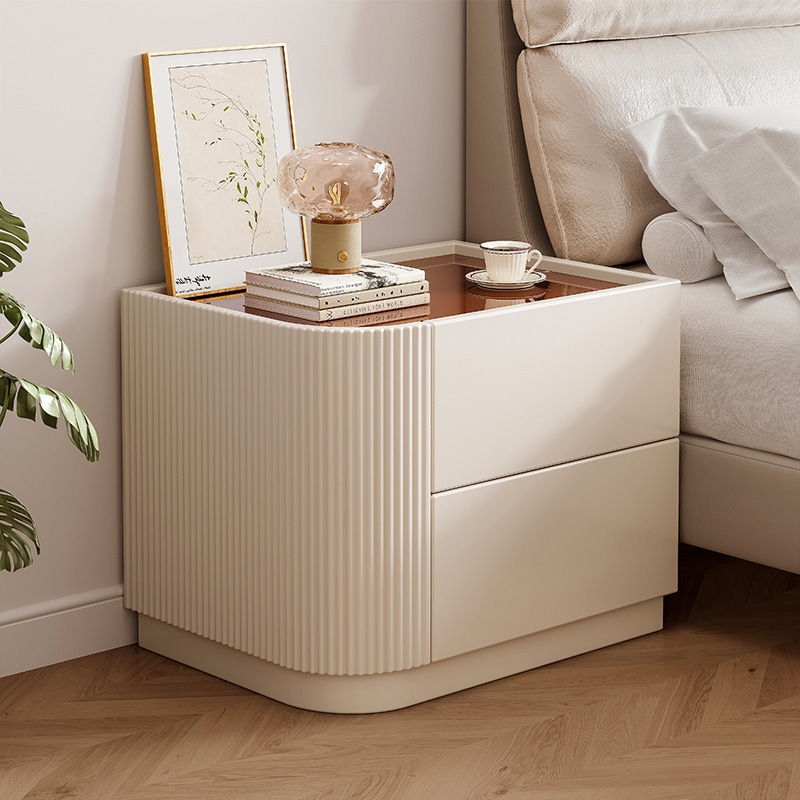 床头柜卧室家用简约现代2023年新款奶油风创意床头置物架床边柜子
