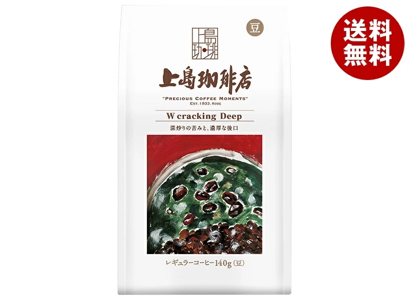 UCC 上島珈琲店 炒り豆 W cracking Deep 140g袋×12袋入