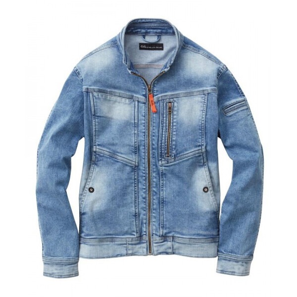 1682-00 長袖ブルゾン LLサイズ ライトインディゴ(556) G.G.