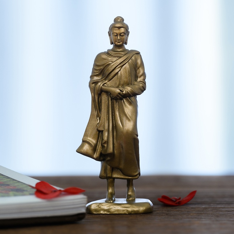 手作 釈迦牟尼 ミニ仏像 持ち運び可能な守護者個人空間や瞑想の際に平和と智慧をもたらすシンボル