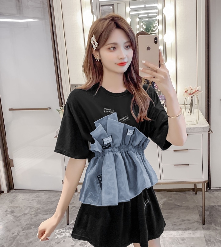 ドッキングTシャツ トップス Tシャツ 袖あり 半袖 ラウンドネック ドッキング ドッキング かわいい 大人可愛い きれいめ シンプル カジュアル 大人 上品 おしゃれ お洒落 大人可愛い 大人女子 5,502円