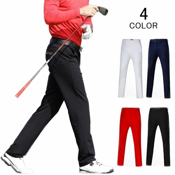 限定SALE!ゴルフウェア メンズ ロングパンツ ウエスト調整 綿混 快適 ストレッチ ウエスト伸縮 ゴルフパンツ パンツ チノパンツ チノパン イージーパンツ スーパーストレッチ 撥水 aaa