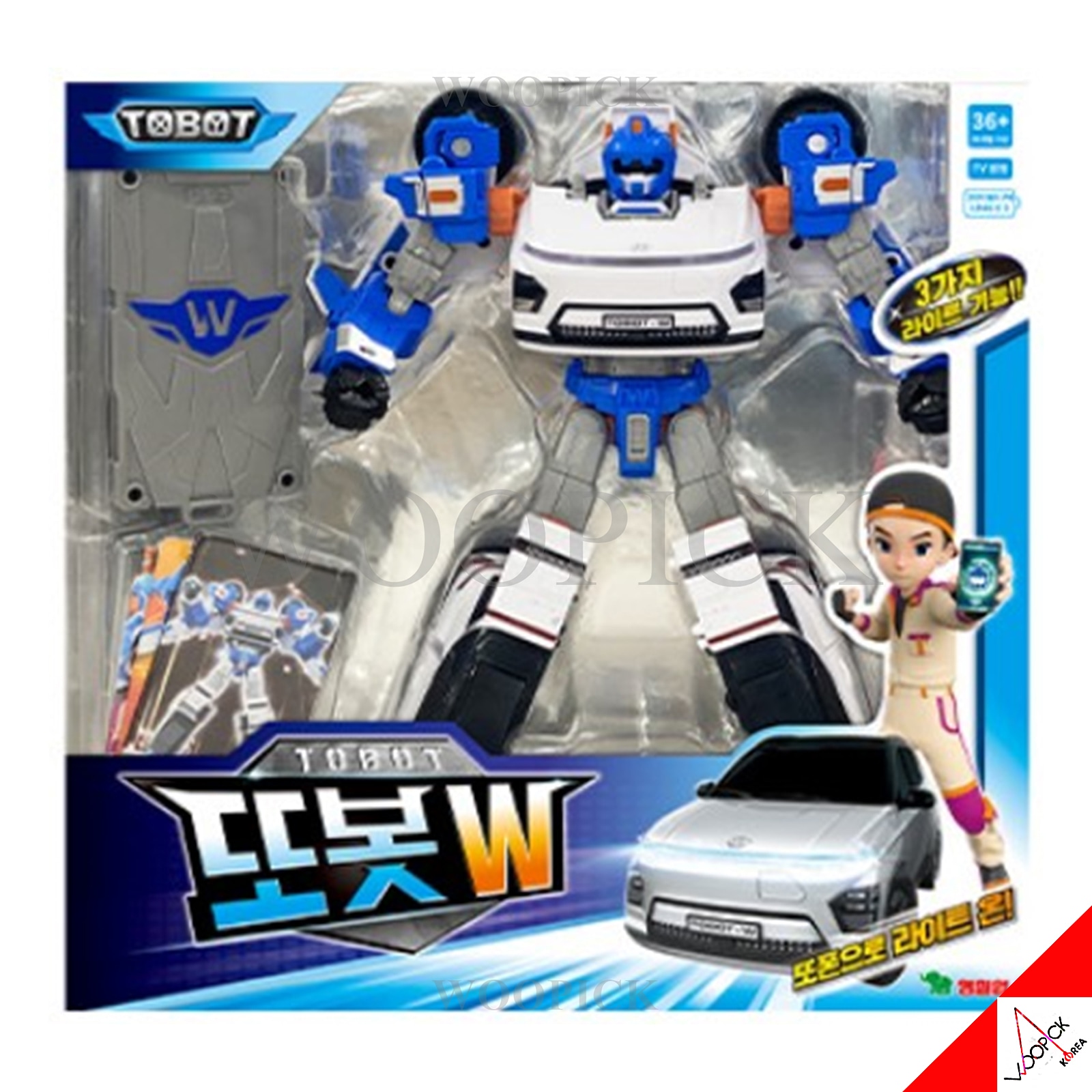 トボット/TOBOT/ニュートボットW/現代 コナ エレクトリック/自動車/ロボット/LED ライト機能/トポン/キャラクターカード3種付/合体ロボット/変身ロボット/韓国ロボット/2024/新型