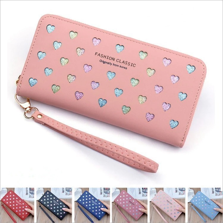 長財布 レディース サイフ 二つ折り 大容量 多機能 PU レザー 可愛い カジュアル ロングウォレ 5,003円