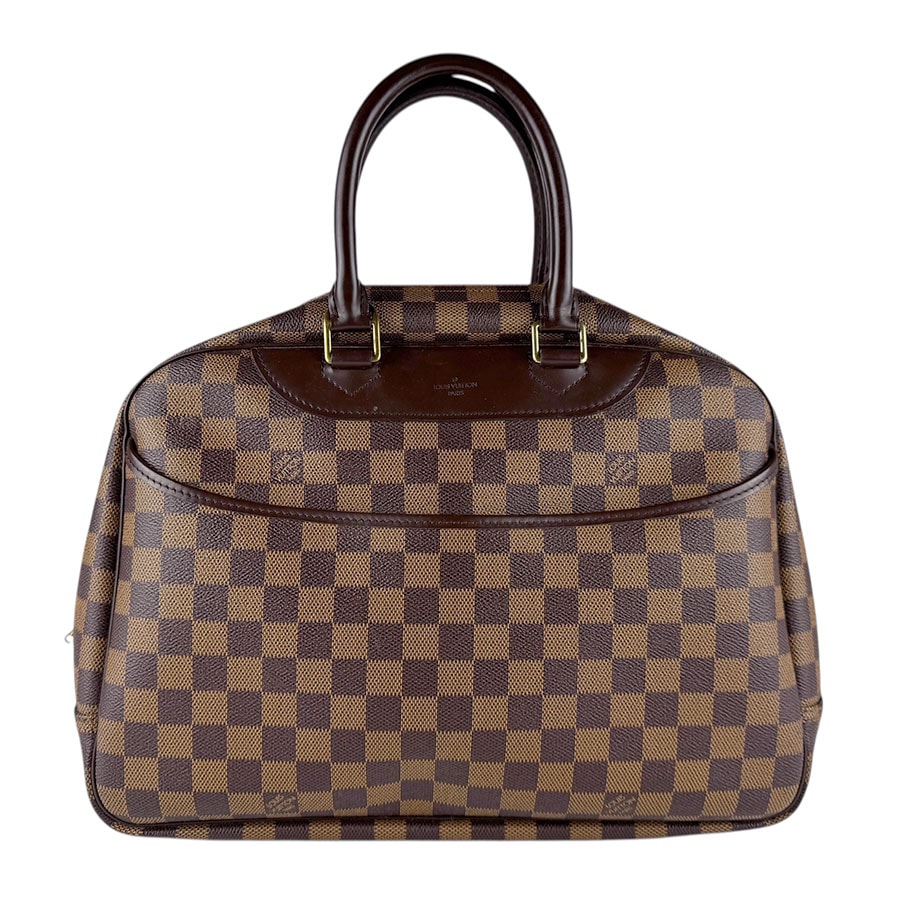 ルイ ヴィトン LOUIS VUITTON ハンドバッグ ダミエ ドーヴィル ダミエキャンバス ブラウン ゴールド レディース N47272 z8138