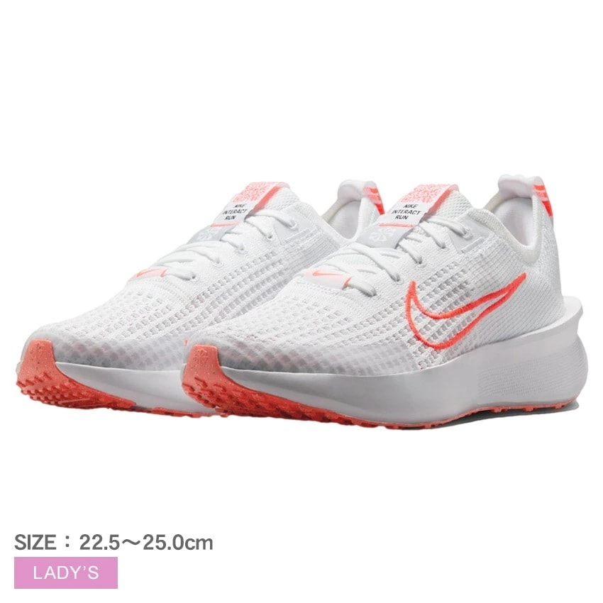 WSインタラクトラン FD2292-110 レディース 靴 シューズ ローカット ランシュー ランニング ジョギング トレーニング 運動 クラブ ジム 紐靴 シンプル ロゴ ホワイト 7,645円