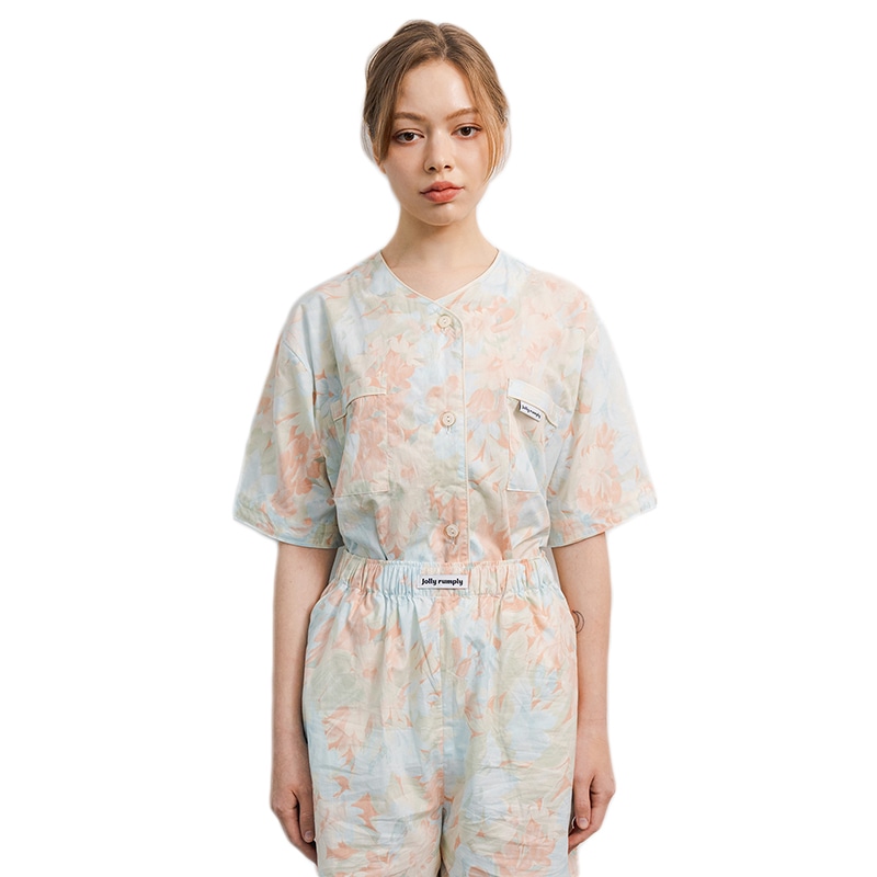 ピンクの花 パジャマ set up