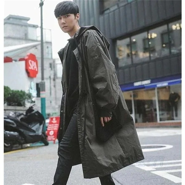 トレンチコート メンズ スプリングコート ロングコート アウター ジャケット ゆったり カジュアル