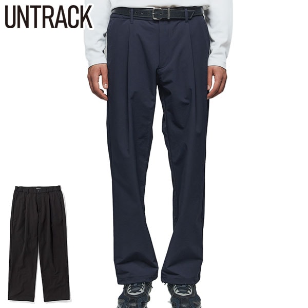 セール ワイドパンツ ボトムス メンズ 長袖 ワイド 黒 ネイビー 撥水 ストレッチ性 秋冬 Wide Pants UT-A1b 60072