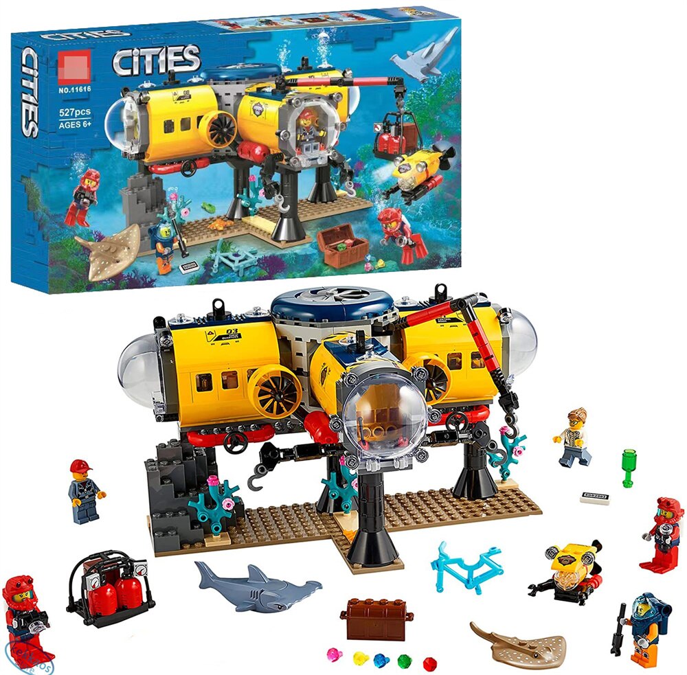 互換品 プレゼント ギフト おもちゃ ブロック 海底探査基地 海の探検隊 シティ レゴ互換